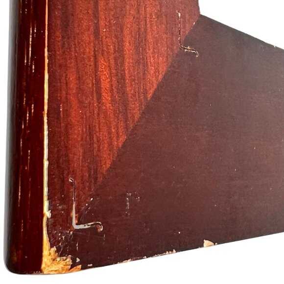 Vtg Sicura Wood Wicker Rectangular Picture Frame 5x7 photo easel Boho Rustic - Picture 9 of 16